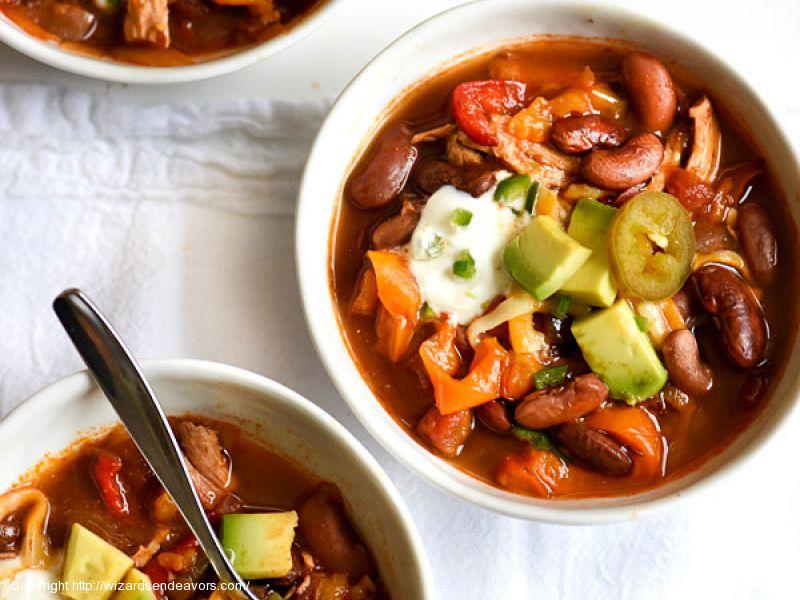 Slow Cooker Chicken Fajita Chili